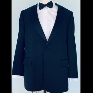 Lord West Notched Satin Faced Lapel Tux Jacket 44R